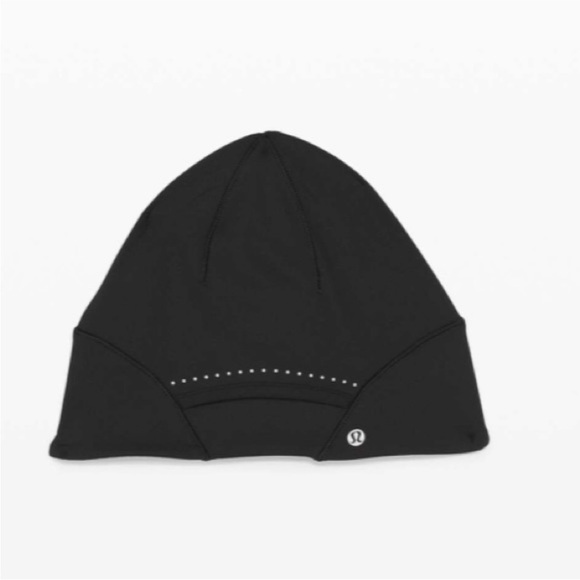 Lululemon Run for It All Beanie w/ Ponytail Opening Black O/S LW9ECWS main image 4